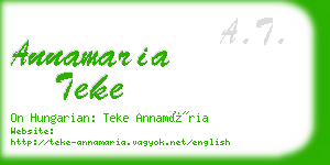 annamaria teke business card